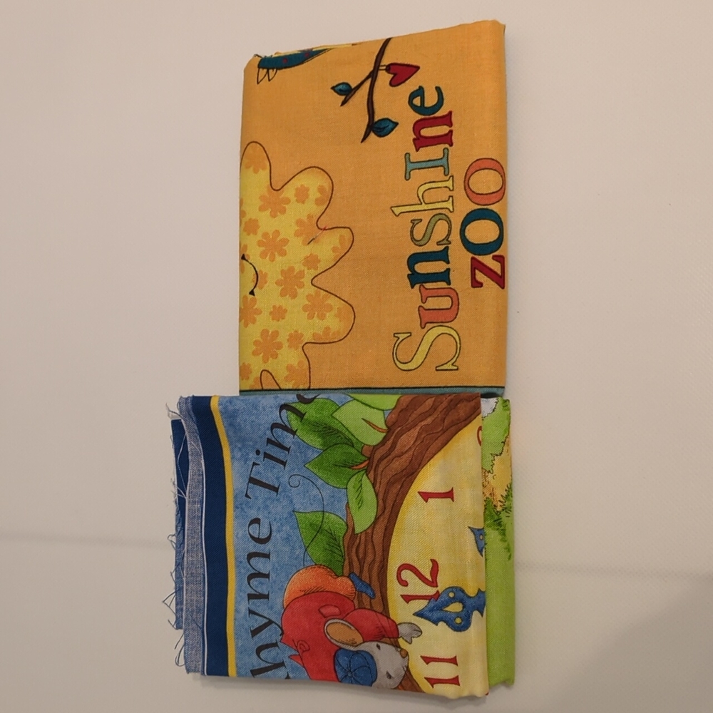 Infant soft book fabric panel, set of 2